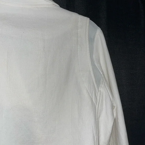 Blank NYC white crepe cotton Moto Jacket XL - Picture 8 of 8